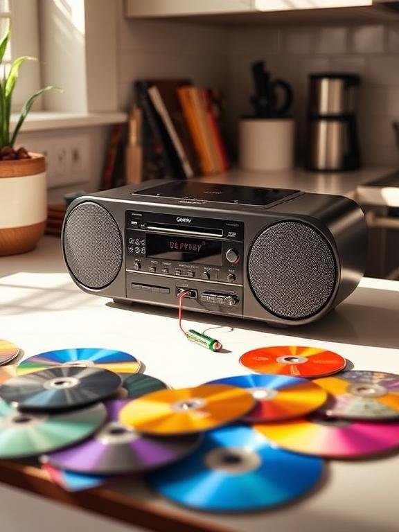 3. Gueray Portable CD Player with Bluetooth & Dual Speakers — Best All‑in‑One